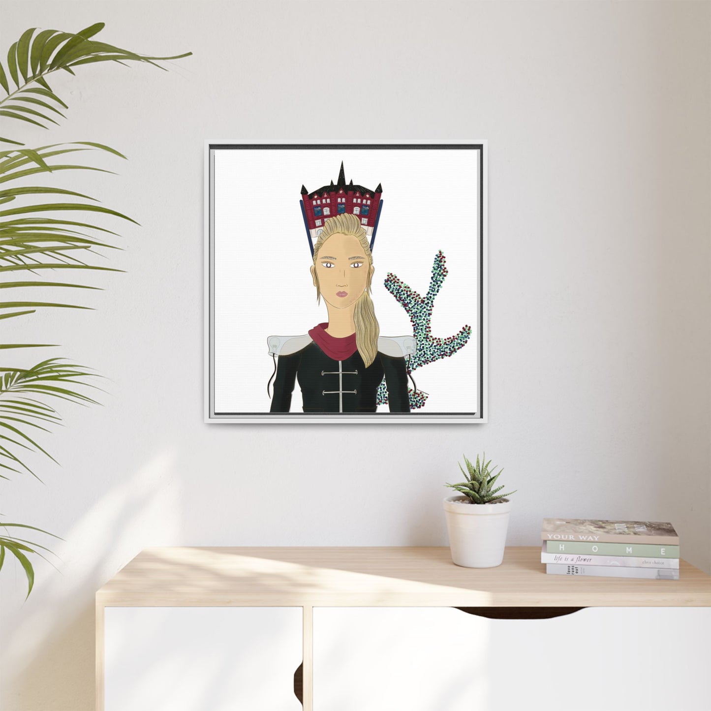 No.32 Girl with the Design Museum Framed Canvas Art Print