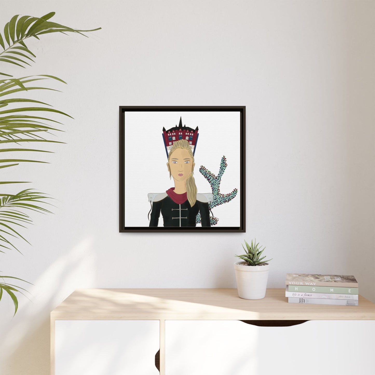 No.32 Girl with the Design Museum Framed Canvas Art Print