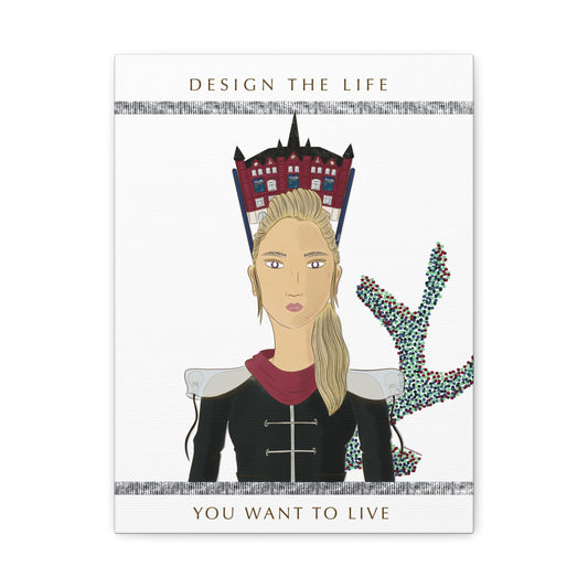 No.32 Girl with the Design Museum Canvas Art Print