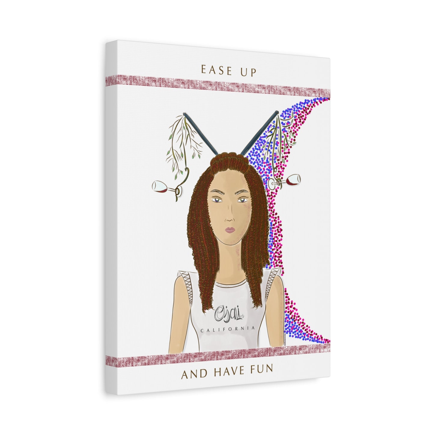 No.5 Girl with the Red Wine Glasses Canvas Art Print