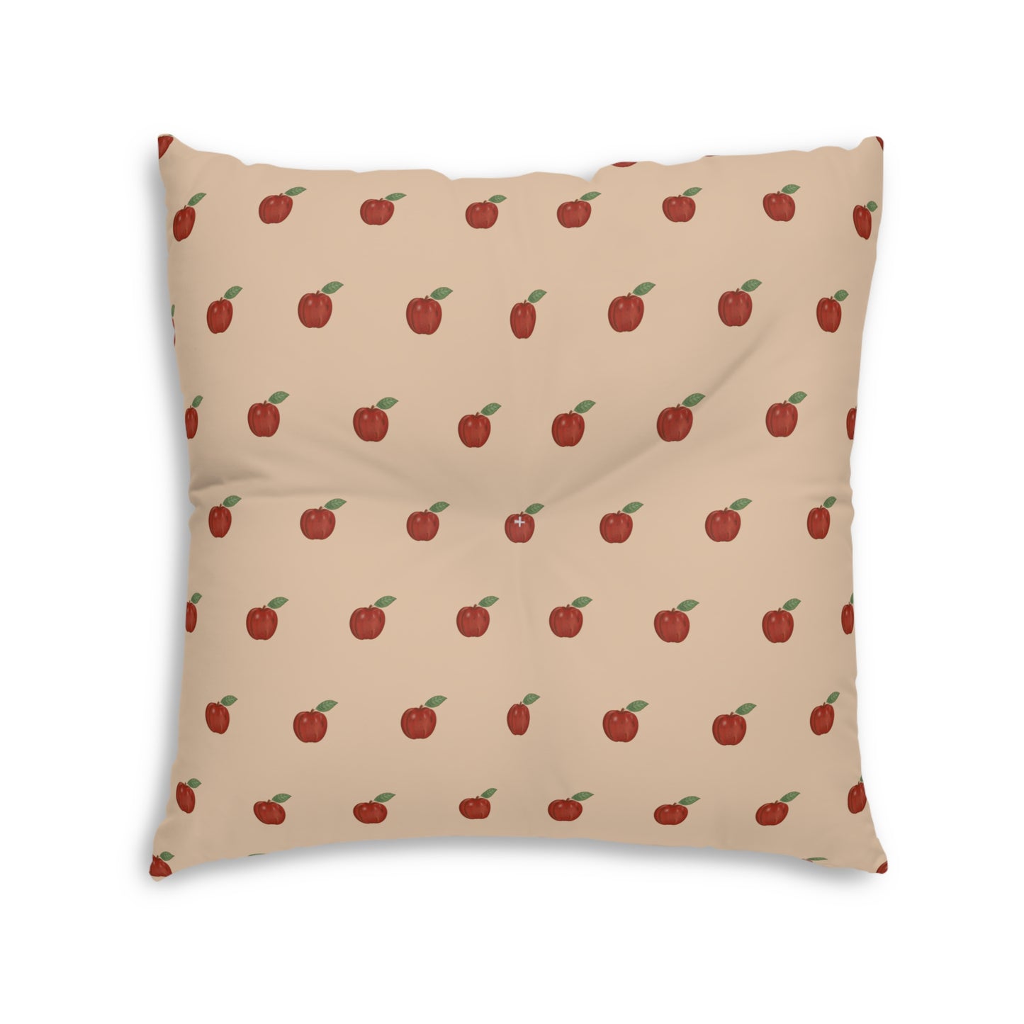 Autumn Apples Tufted Square Floor Pillow