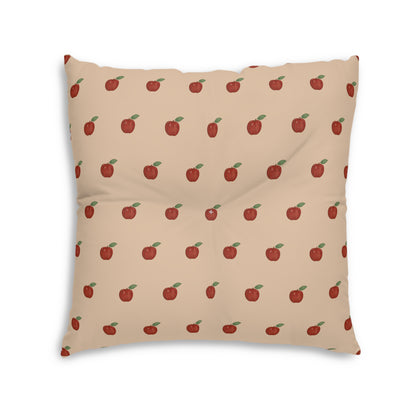 Autumn Apples Tufted Square Floor Pillow