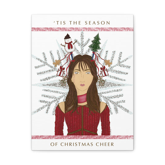 No.45 Girl with the Christmas Cheer Canvas Art Print