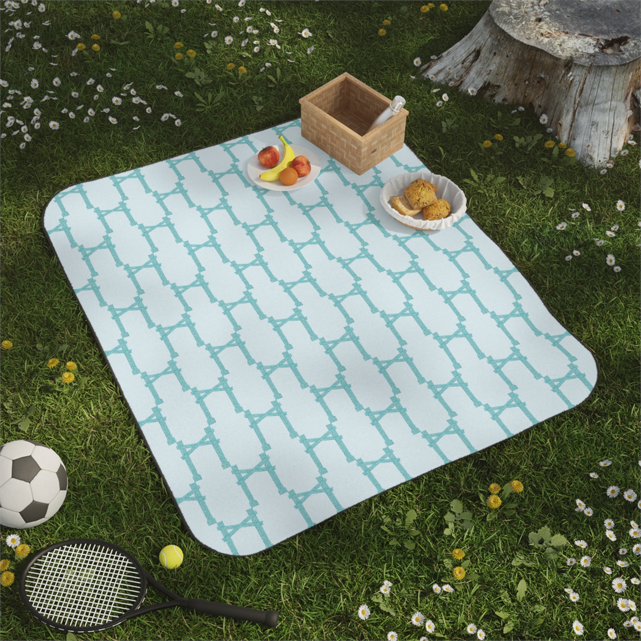 Aqua Pier Picnic Blanket