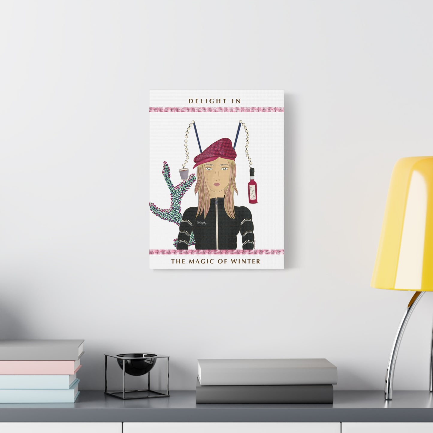 No.34 Girl with the Strawberry Mulled Wine Canvas Art Print