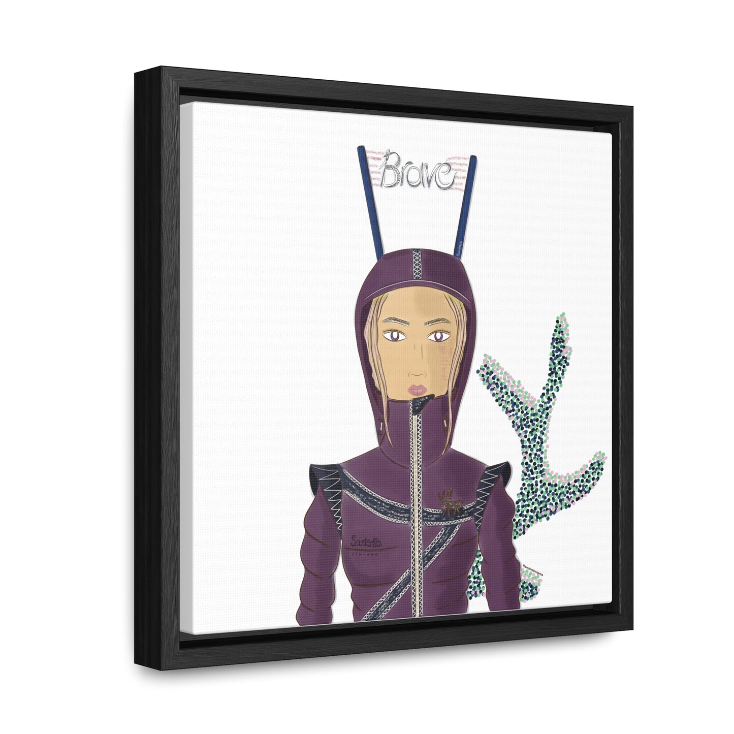 No.26 Girl with the Brave Hood Framed Canvas Art Print