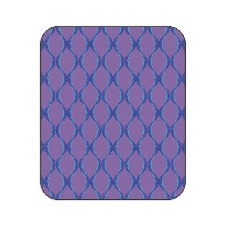 Blue Crescent Moon Picnic Blanket