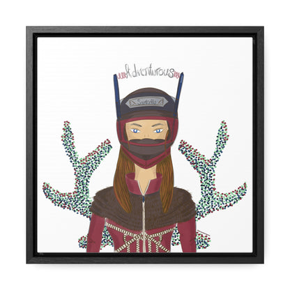 No.21 Girl with the Adventurous Helmet Framed Canvas Art Print