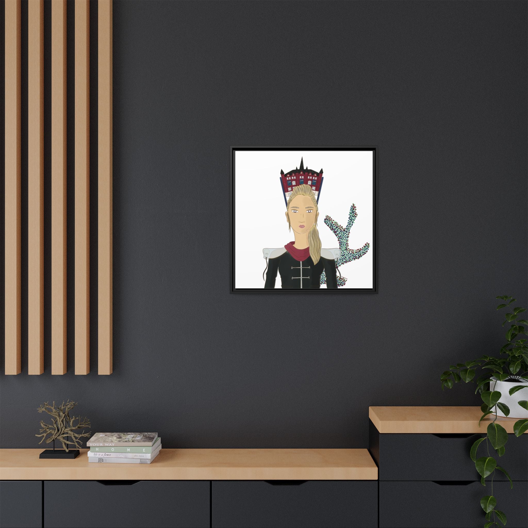 No.32 Girl with the Design Museum Framed Canvas Art Print