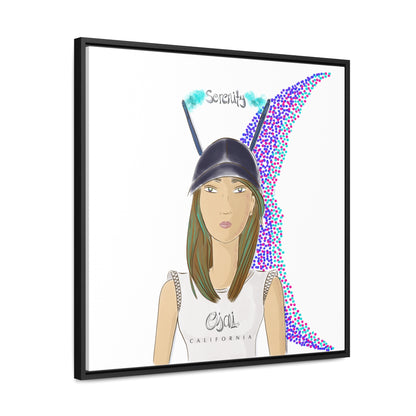 No.2 Girl with the Serenity Cap Framed Canvas Art Print