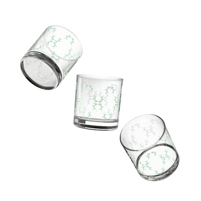 Green Antlers Drinking Glass