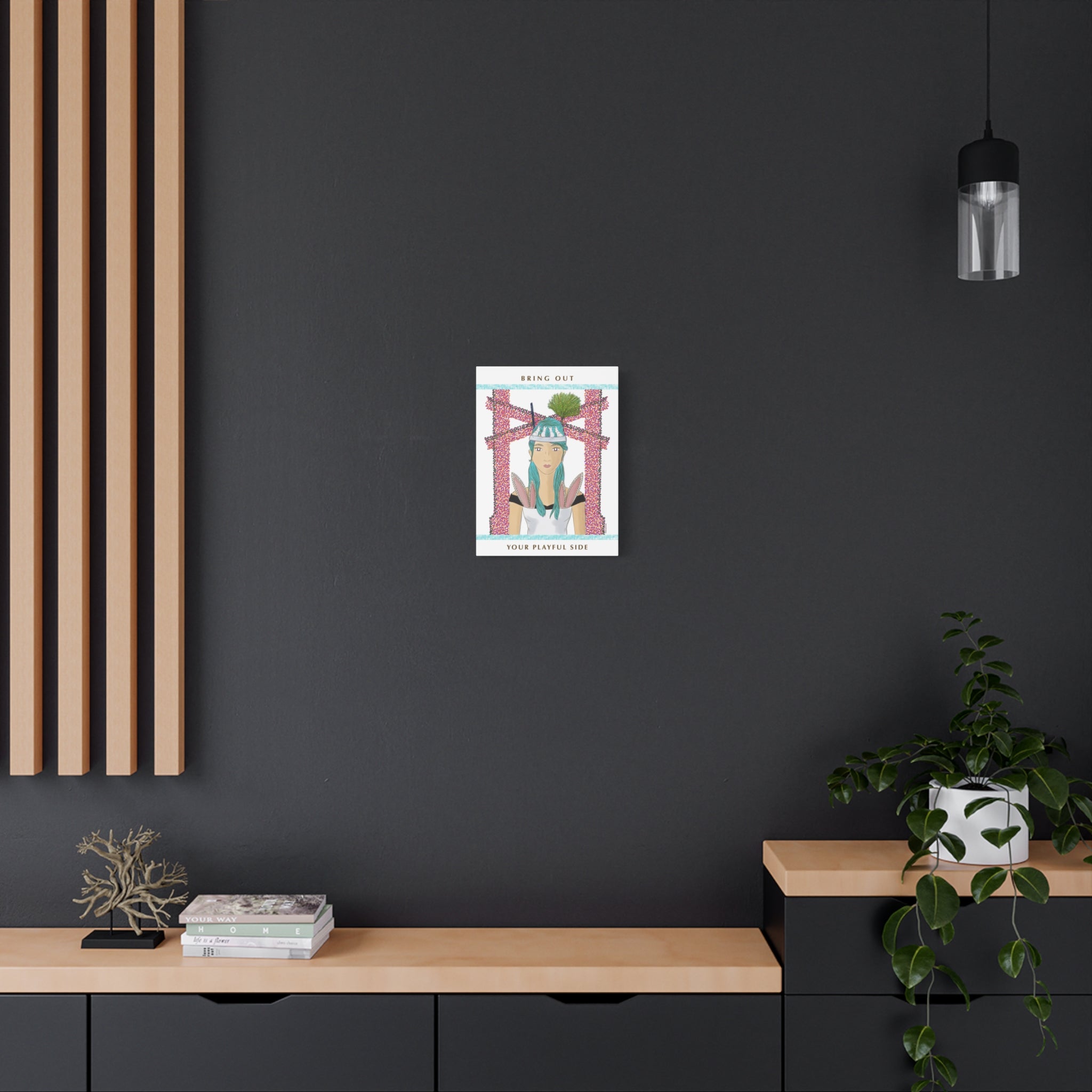No.40 Girl with the Bunnies Canvas Art Print