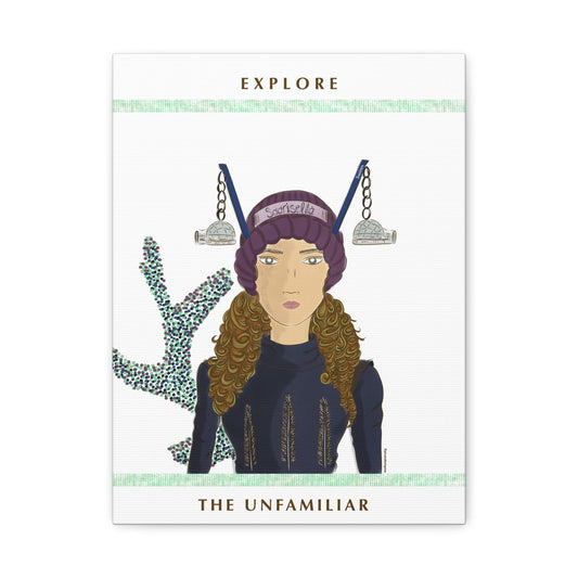 No.19 Girl with the Glass Igloos Canvas Art Print