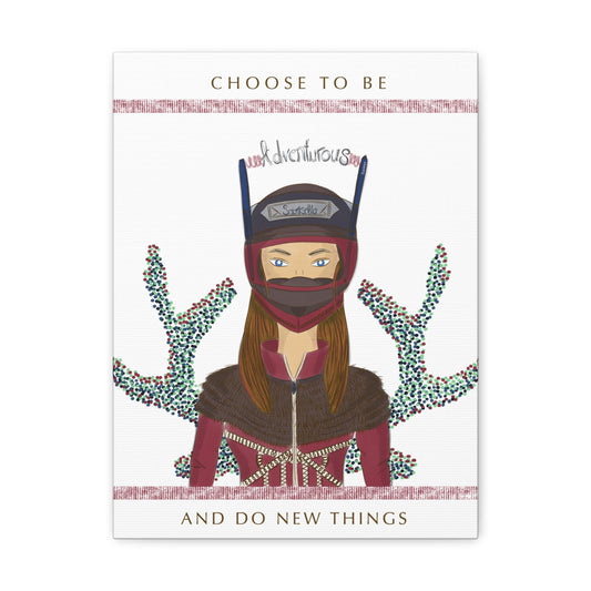 No.21 Girl with the Adventurous Helmet Canvas Art Print