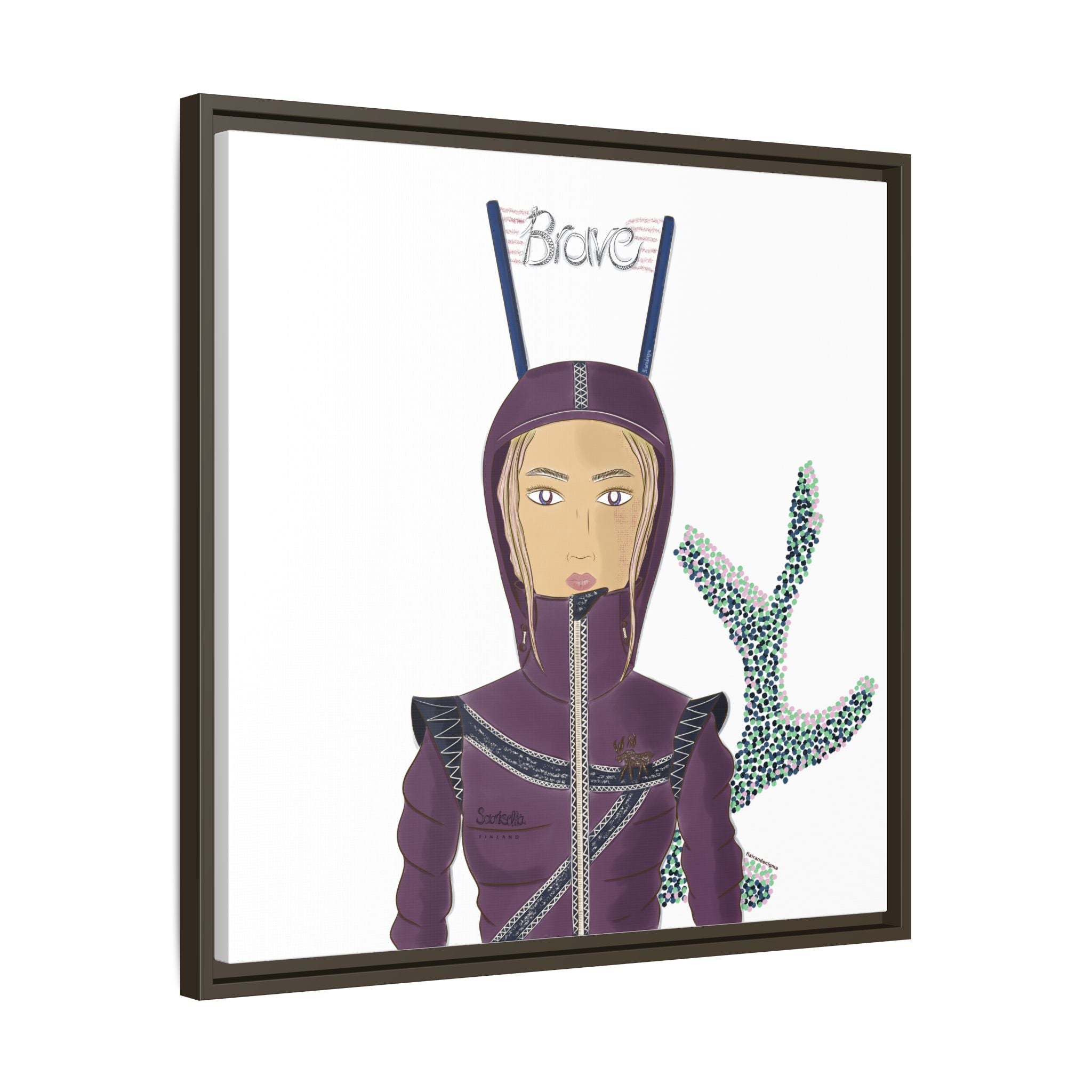 No.26 Girl with the Brave Hood Framed Canvas Art Print
