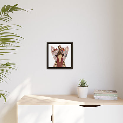 No.46 Girl with the Witch's Hat Framed Canvas Art Print