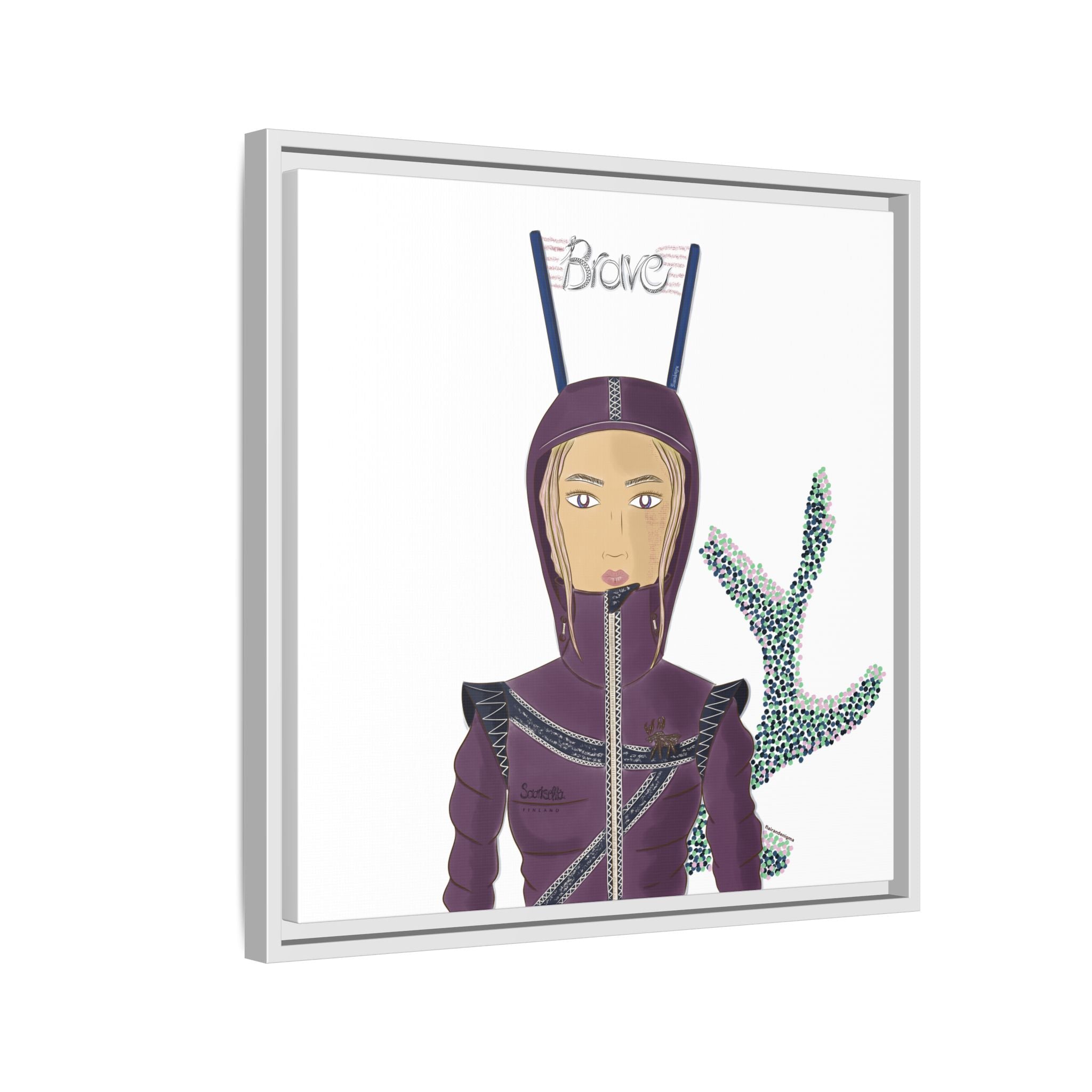 No.26 Girl with the Brave Hood Framed Canvas Art Print