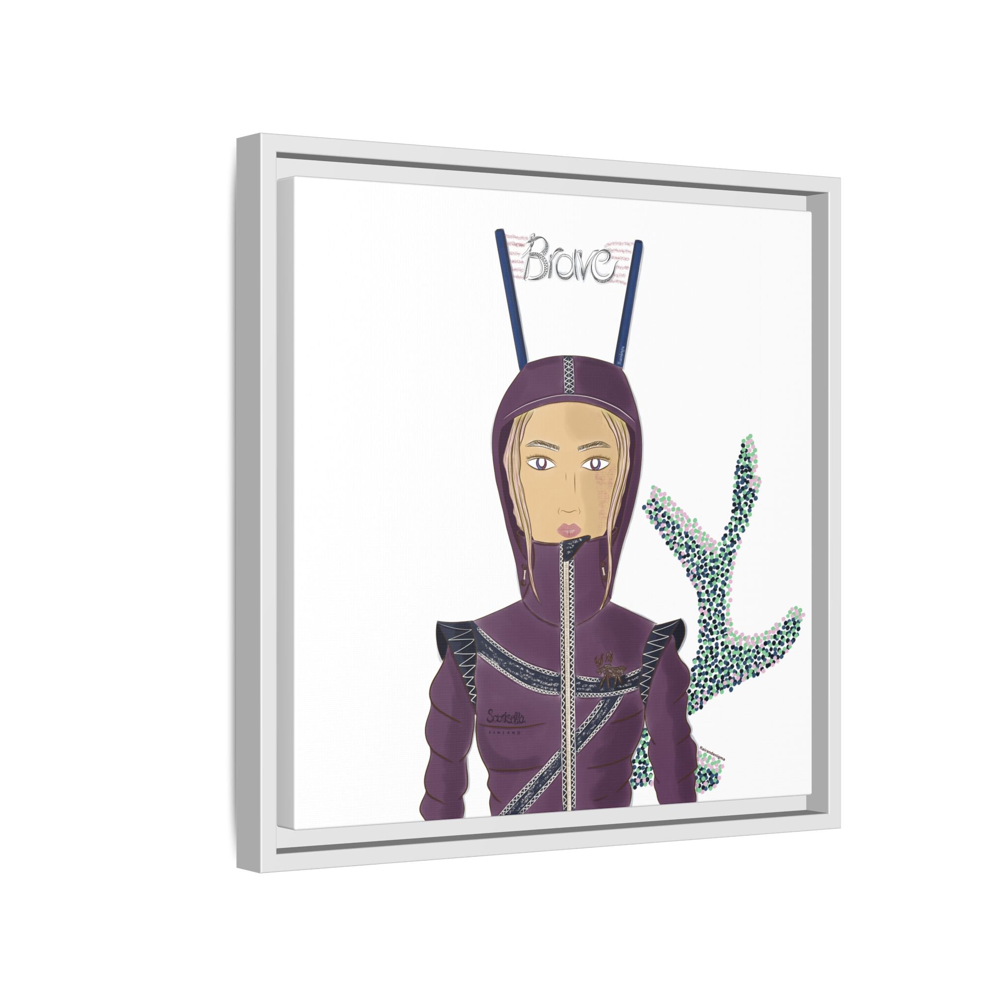 No.26 Girl with the Brave Hood Framed Canvas Art Print