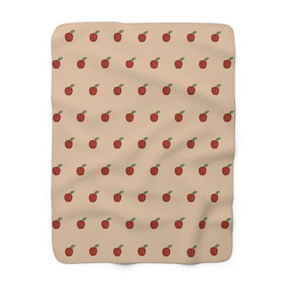 Autumn Apples Sherpa Blanket