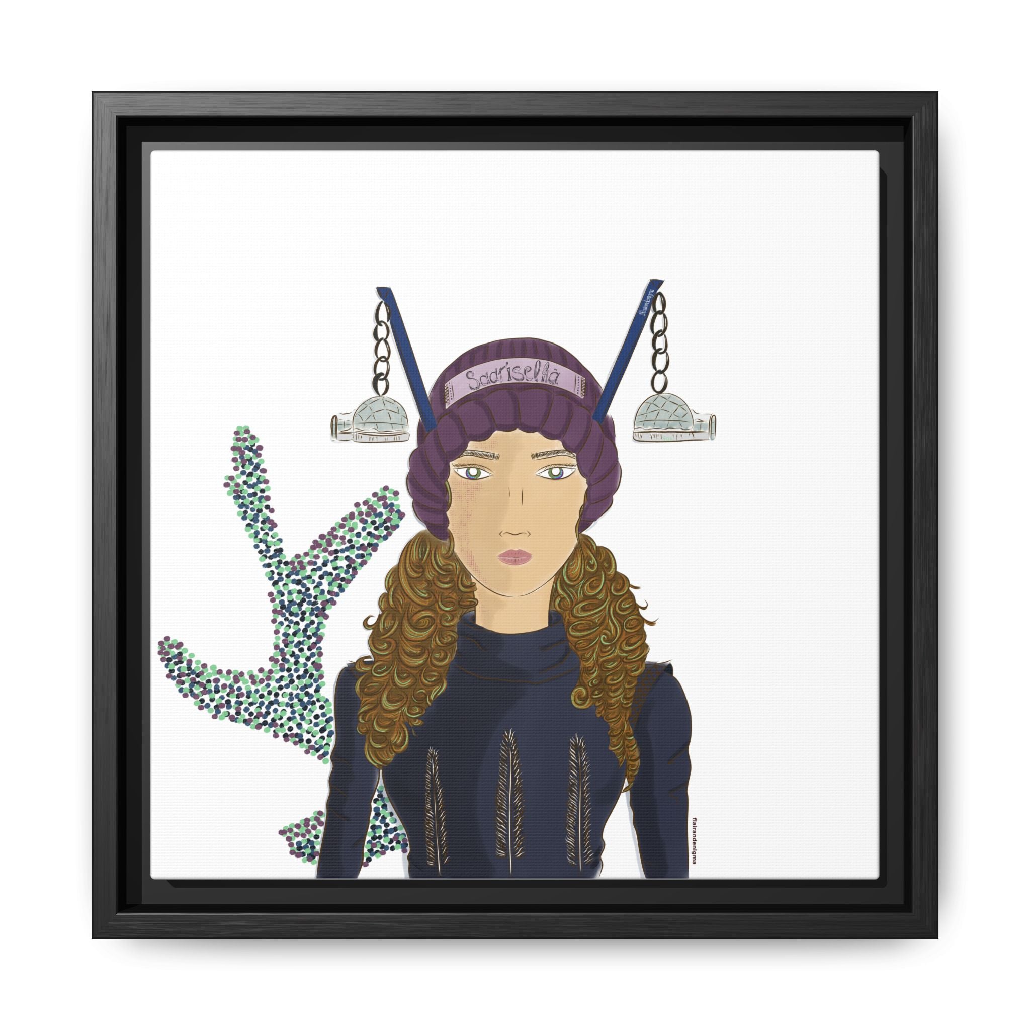 No.19 Girl with the Glass Igloos Framed Canvas Art Print