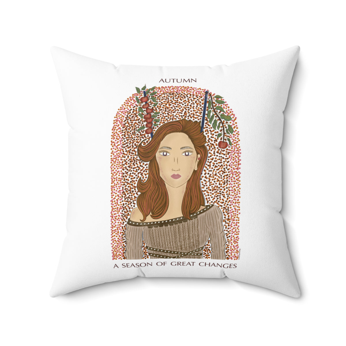 Autumn Apples Throw Pillow