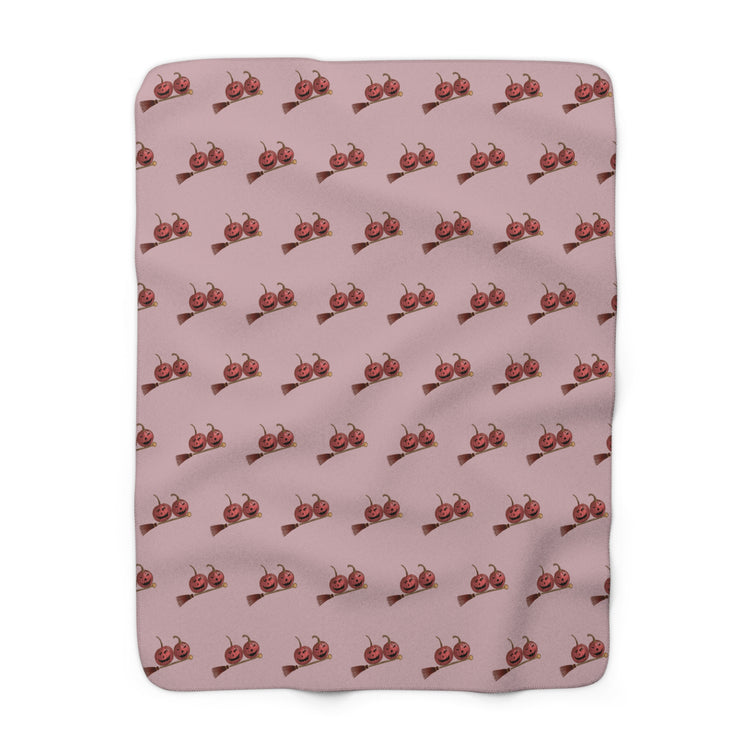 Halloween Pumpkins Sherpa Blanket