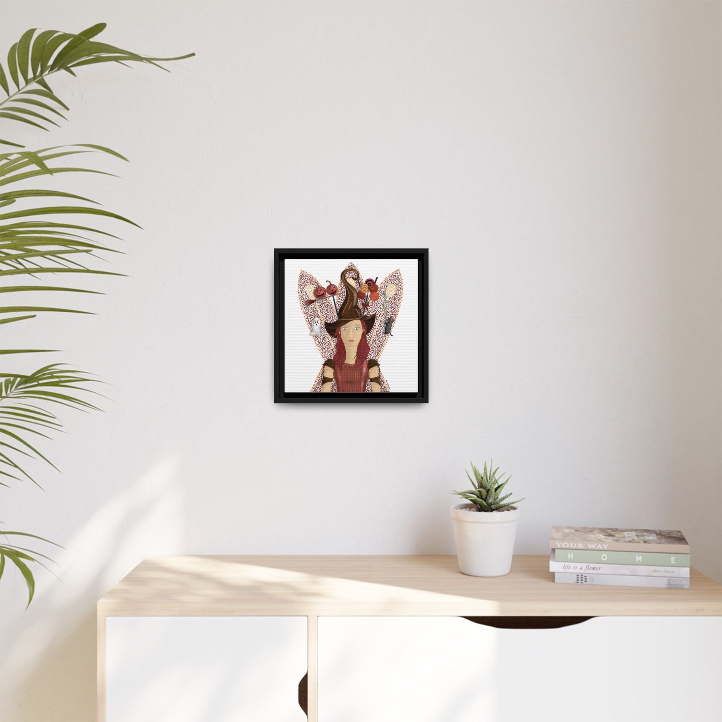 No.46 Girl with the Witch's Hat Framed Canvas Art Print