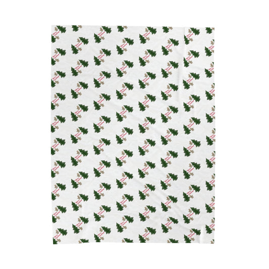 Christmas Trees Velveteen Plush Blanket