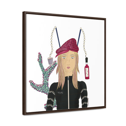 No.34 Girl with the Strawberry Mulled Wine Framed Canvas Art Print