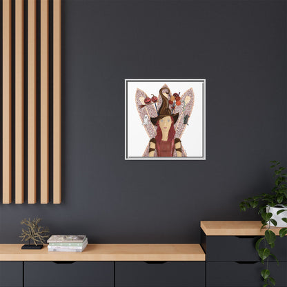 No.46 Girl with the Witch's Hat Framed Canvas Art Print