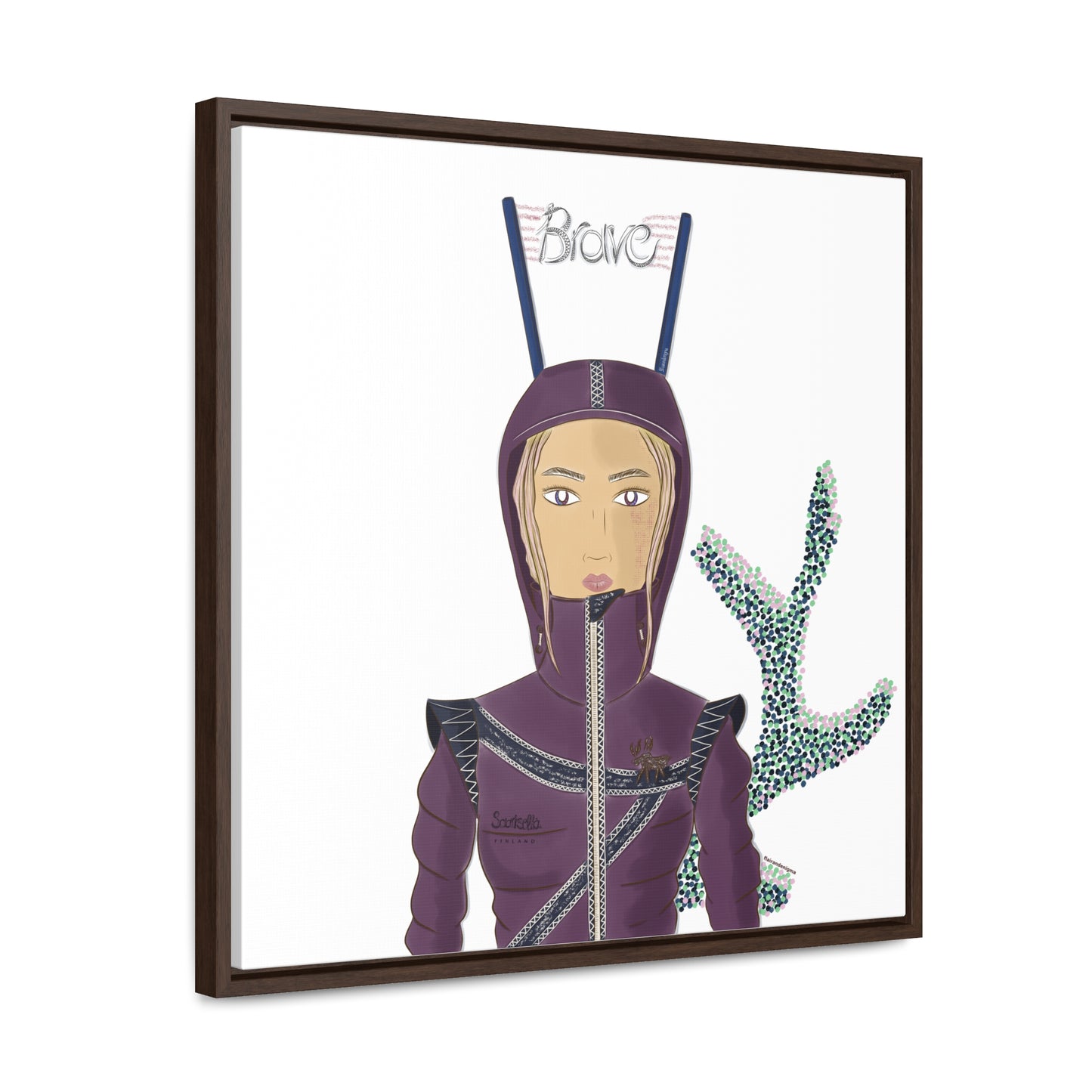 No.26 Girl with the Brave Hood Framed Canvas Art Print