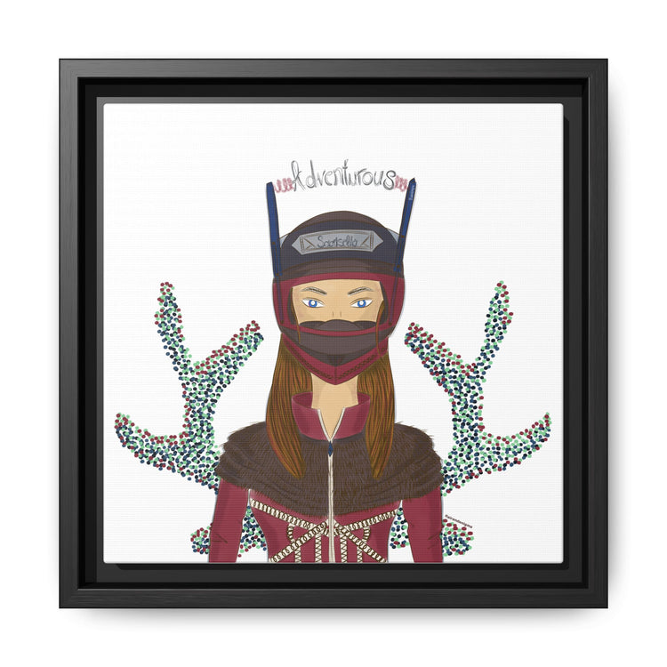 No.21 Girl with the Adventurous Helmet Framed Canvas Art Print