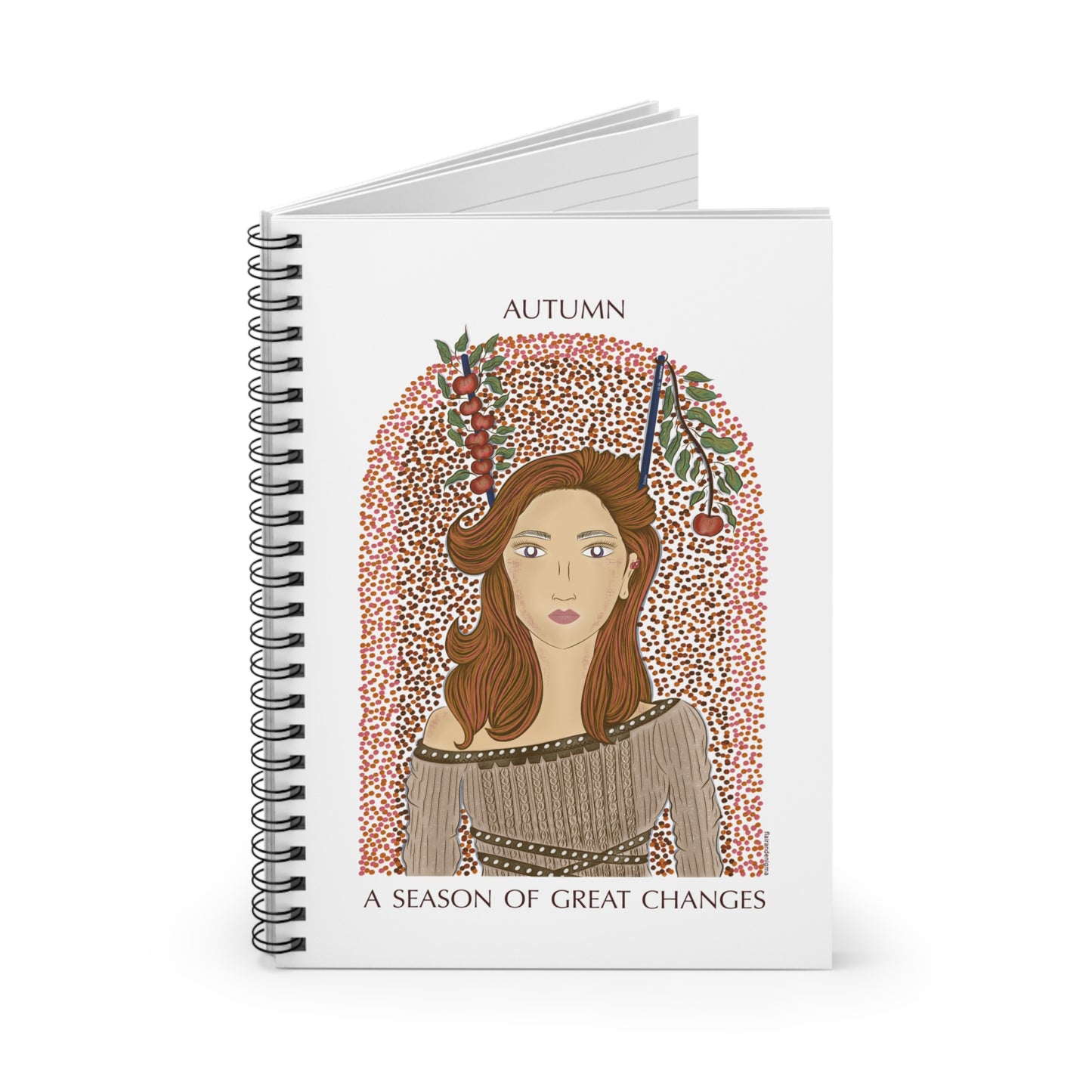 Autumn Apples Spiral Notebook