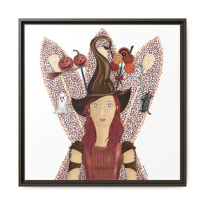 No.46 Girl with the Witch's Hat Framed Canvas Art Print