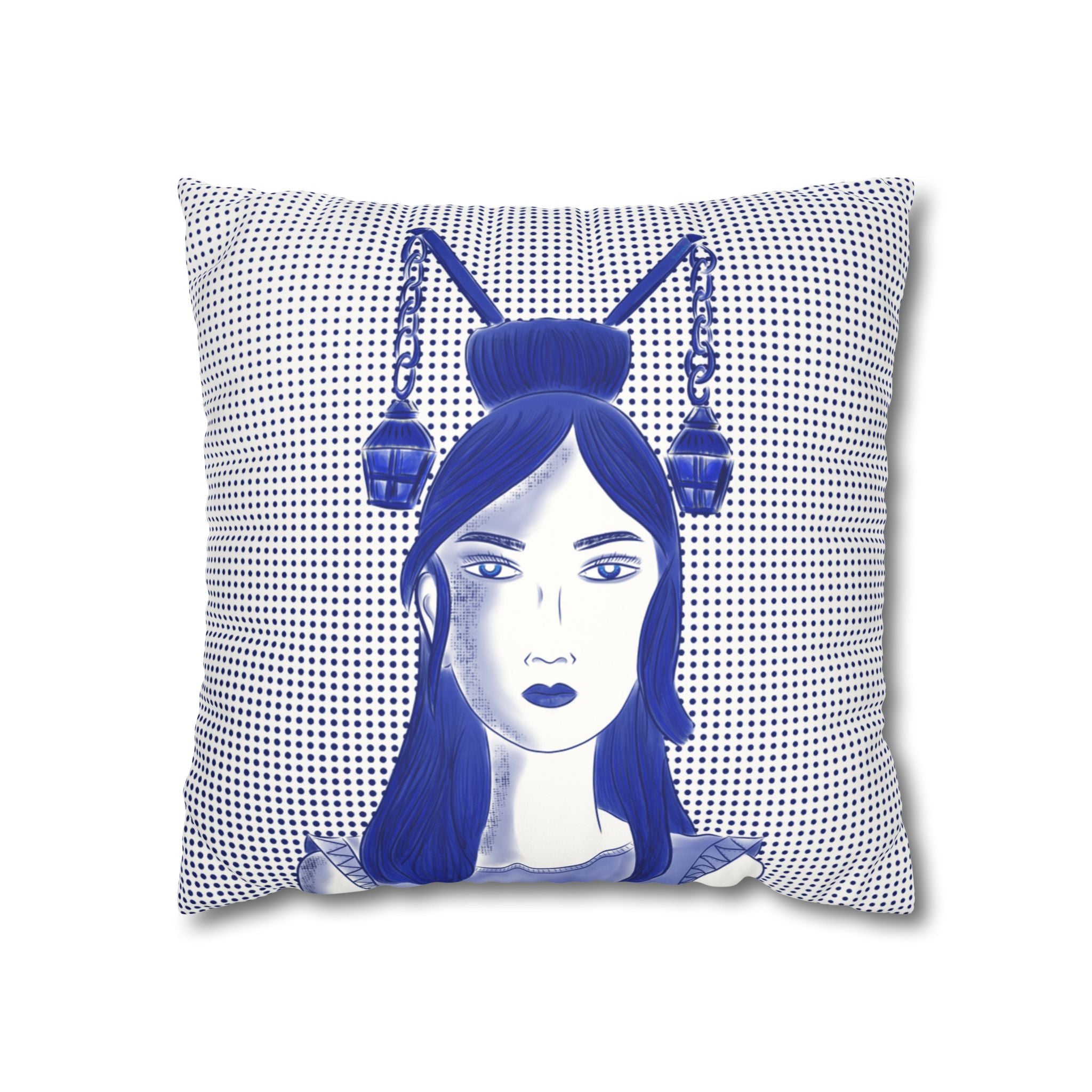 Lanterns Suede Square Pillow Cover