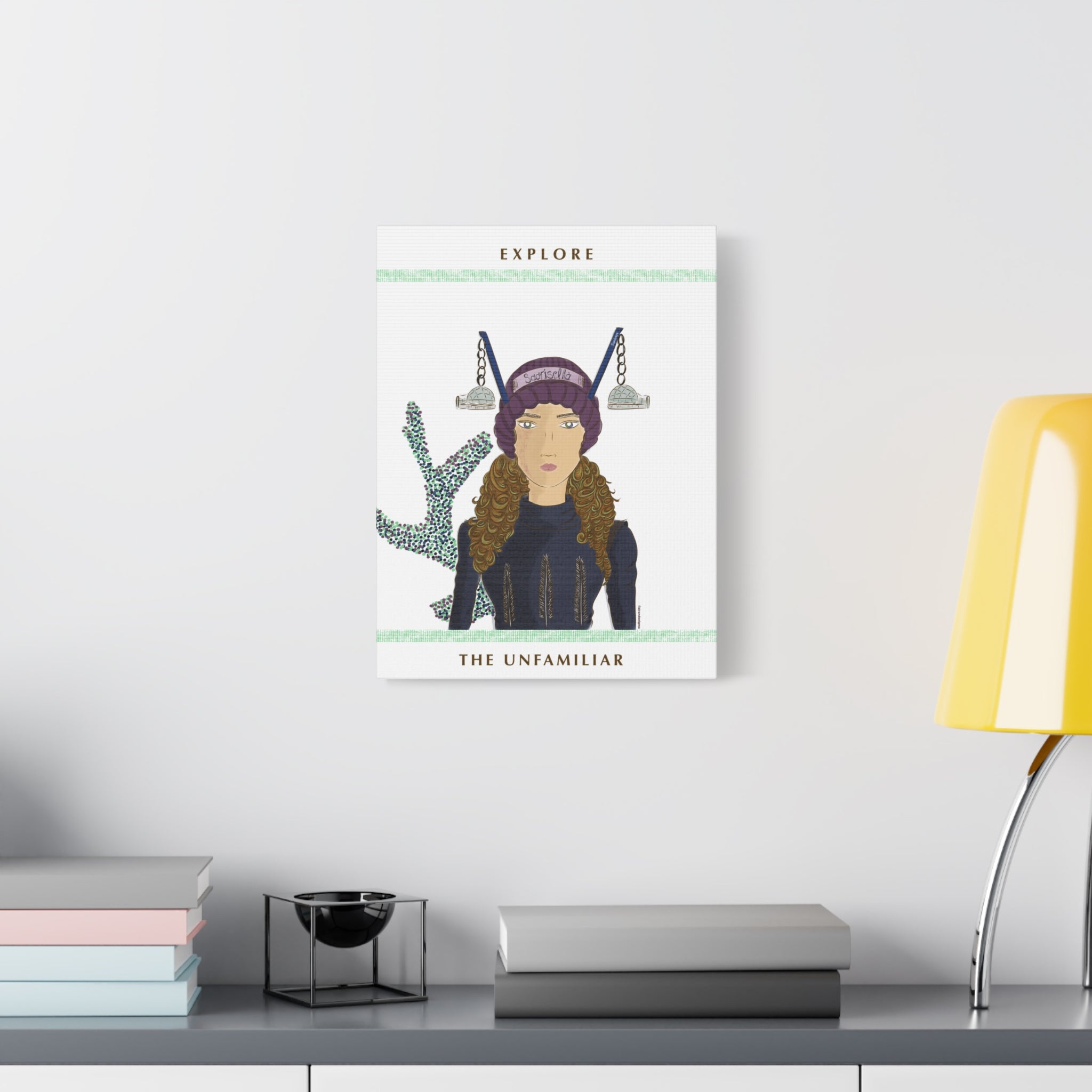 No.19 Girl with the Glass Igloos Canvas Art Print