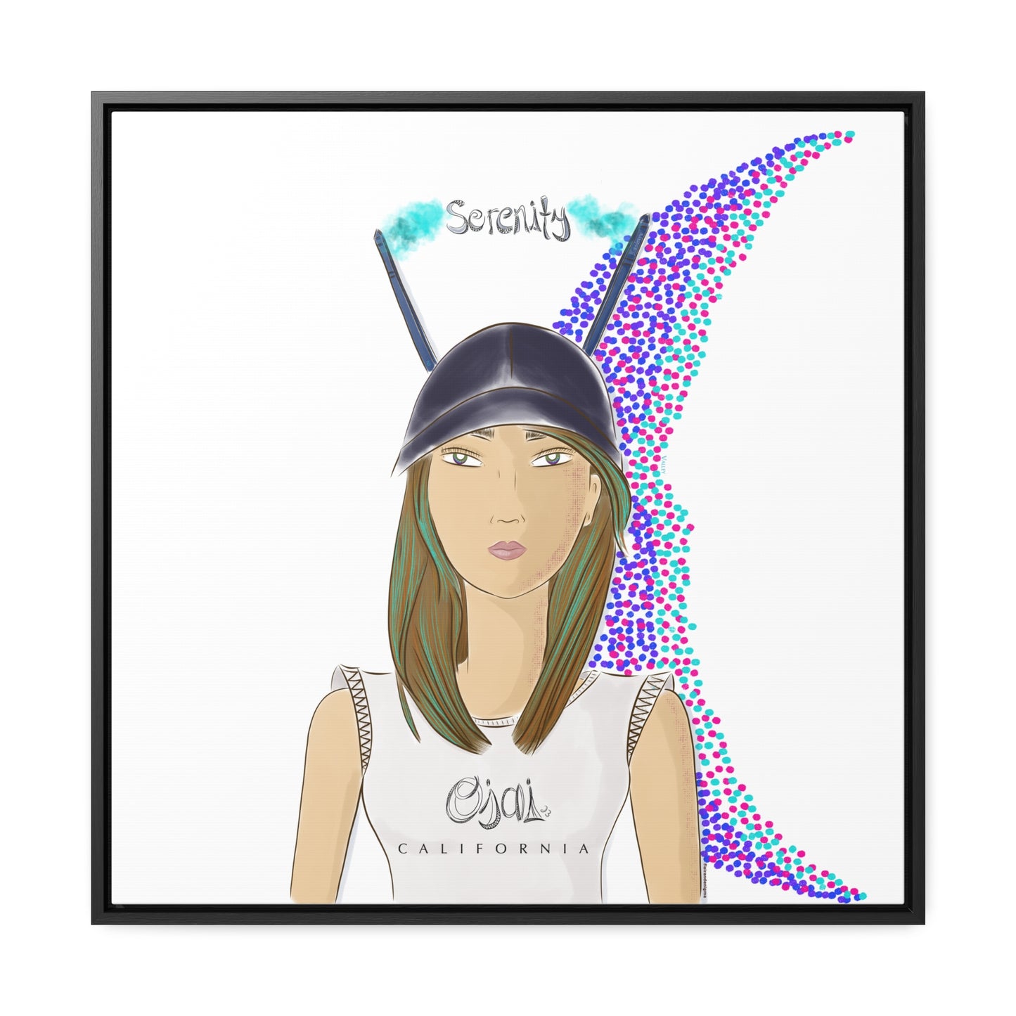 No.2 Girl with the Serenity Cap Framed Canvas Art Print