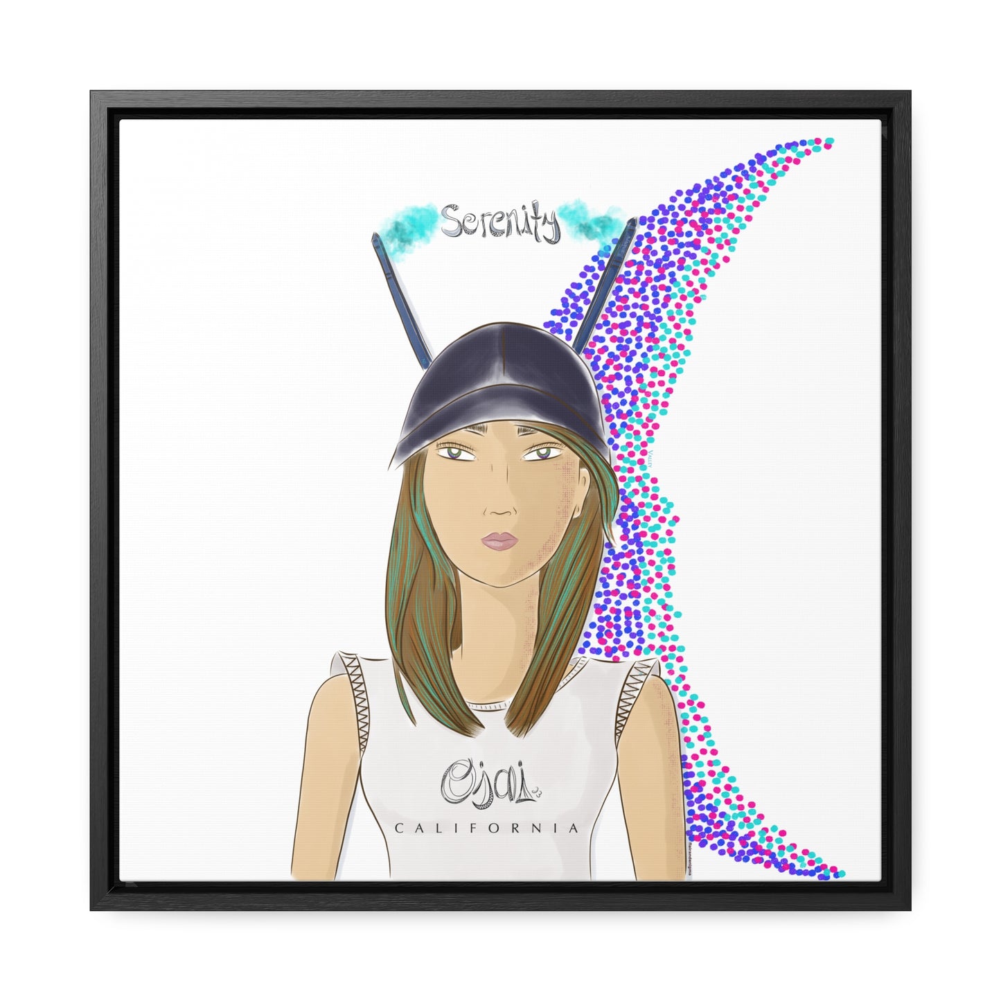 No.2 Girl with the Serenity Cap Framed Canvas Art Print