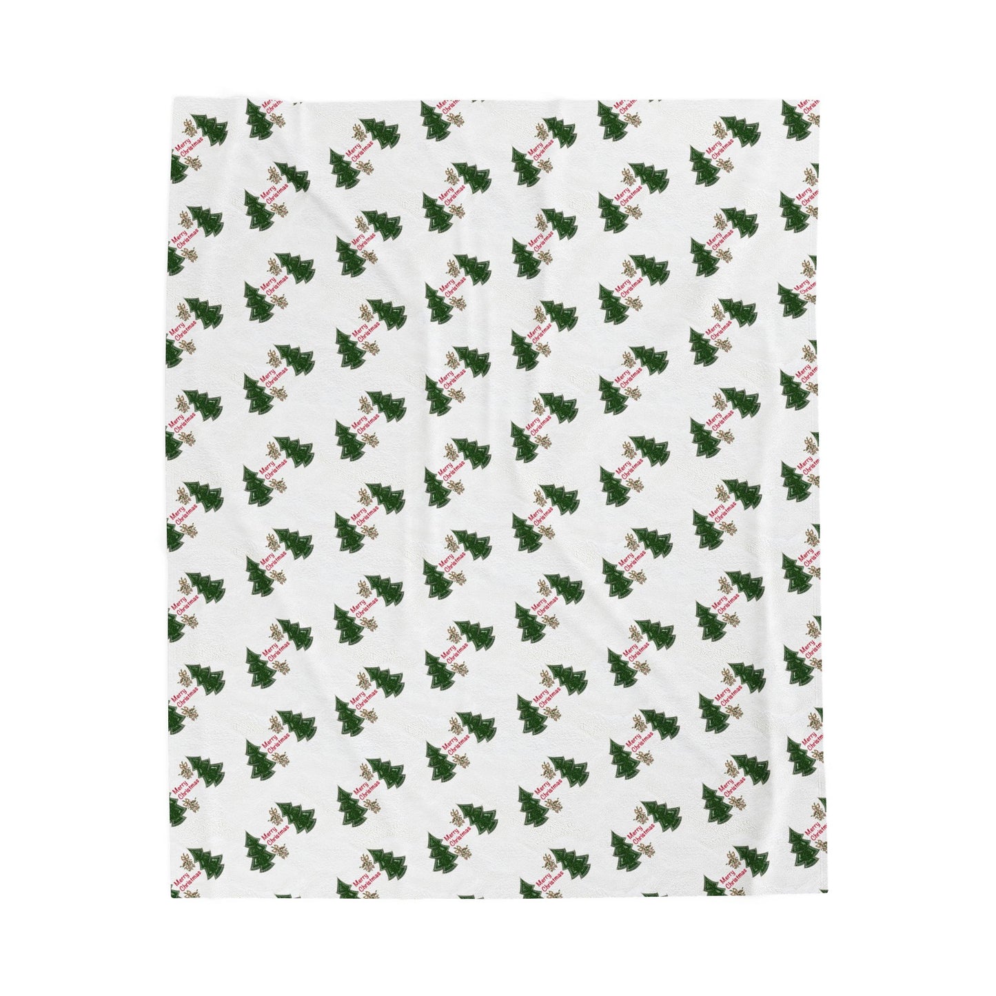 Christmas Trees Velveteen Plush Blanket