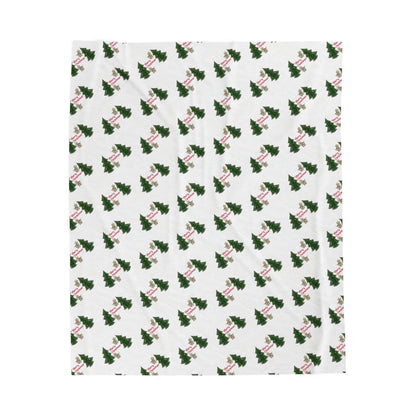 Christmas Trees Velveteen Plush Blanket