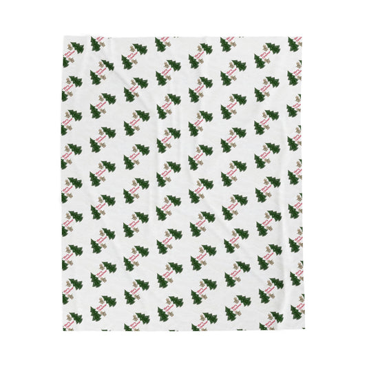 Christmas Trees Velveteen Plush Blanket
