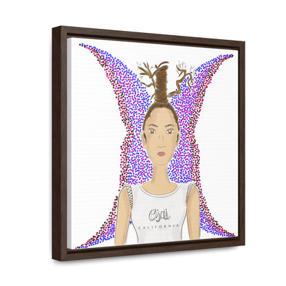 No.9 Girl with the Oak Branches Framed Canvas Art Print