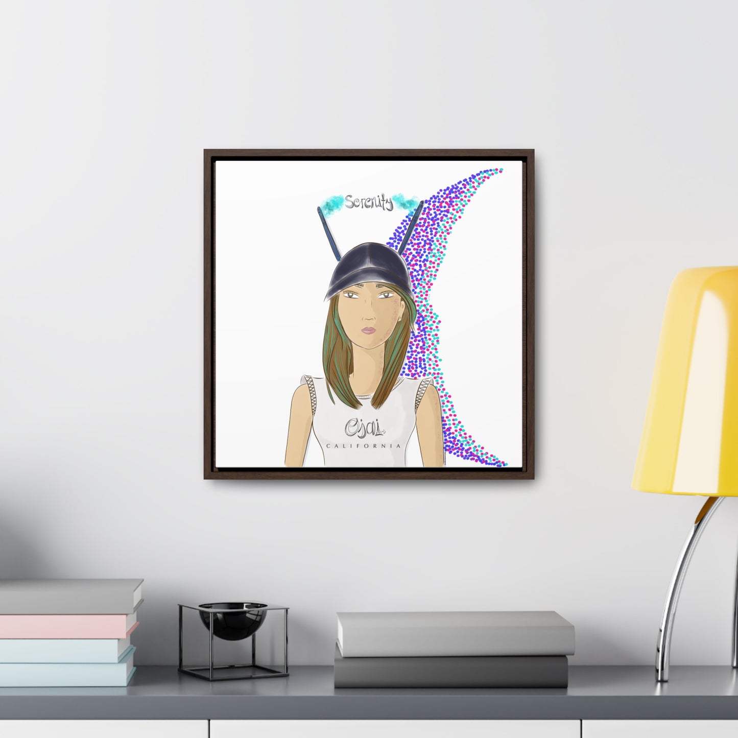 No.2 Girl with the Serenity Cap Framed Canvas Art Print