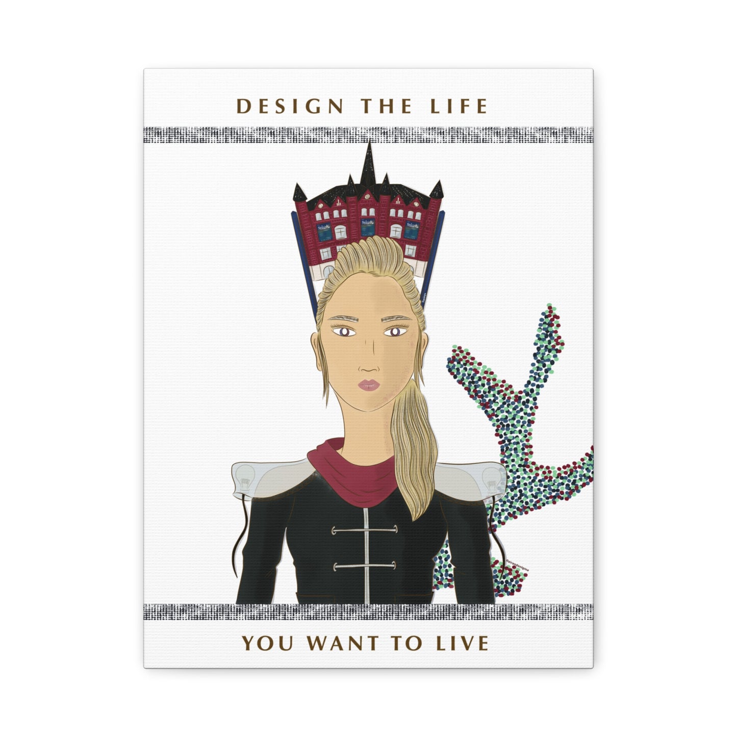 No.32 Girl with the Design Museum Canvas Art Print