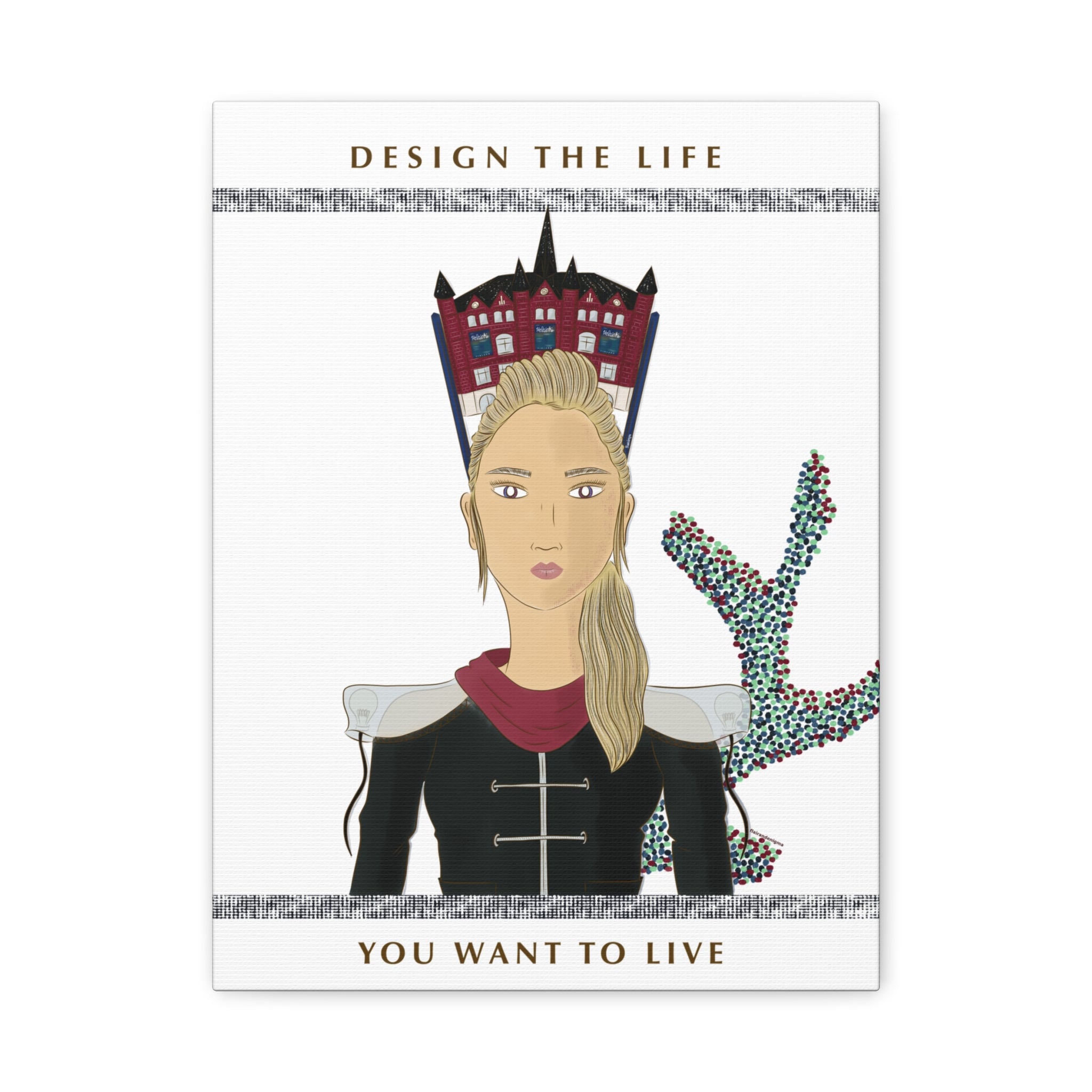 No.32 Girl with the Design Museum Canvas Art Print