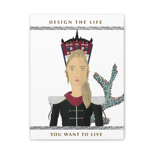 No.32 Girl with the Design Museum Canvas Art Print