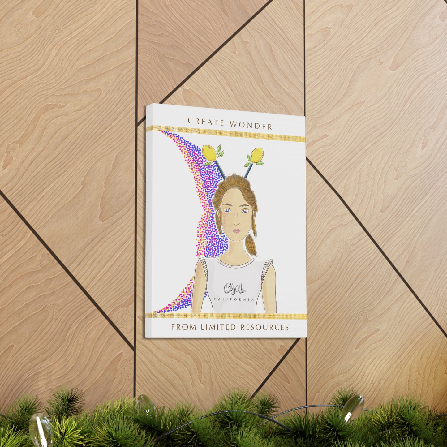 No.7 Girl with the Lemons Canvas Art Print