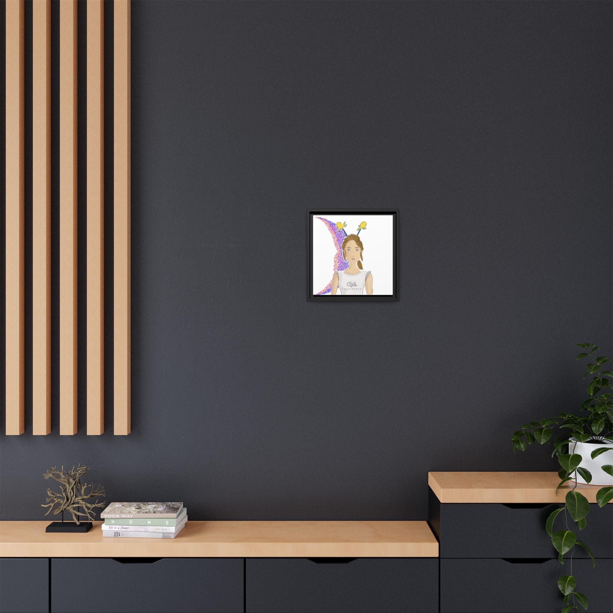 No.7 Girl with the Lemons Framed Canvas Art Print