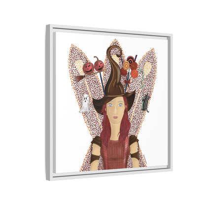 No.46 Girl with the Witch's Hat Framed Canvas Art Print