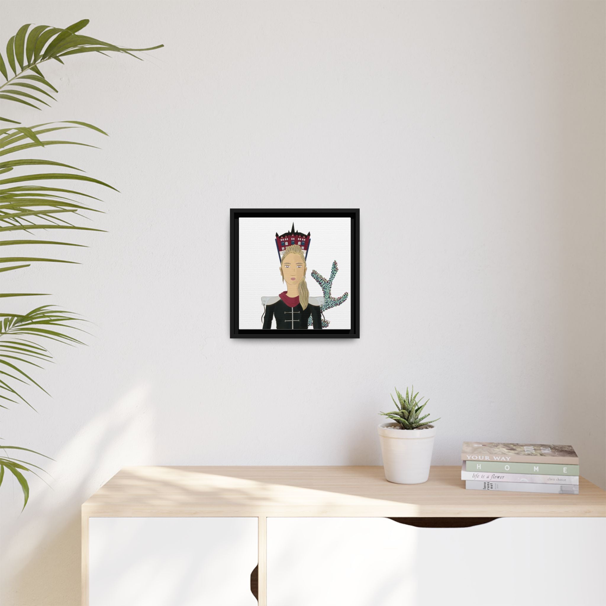 No.32 Girl with the Design Museum Framed Canvas Art Print